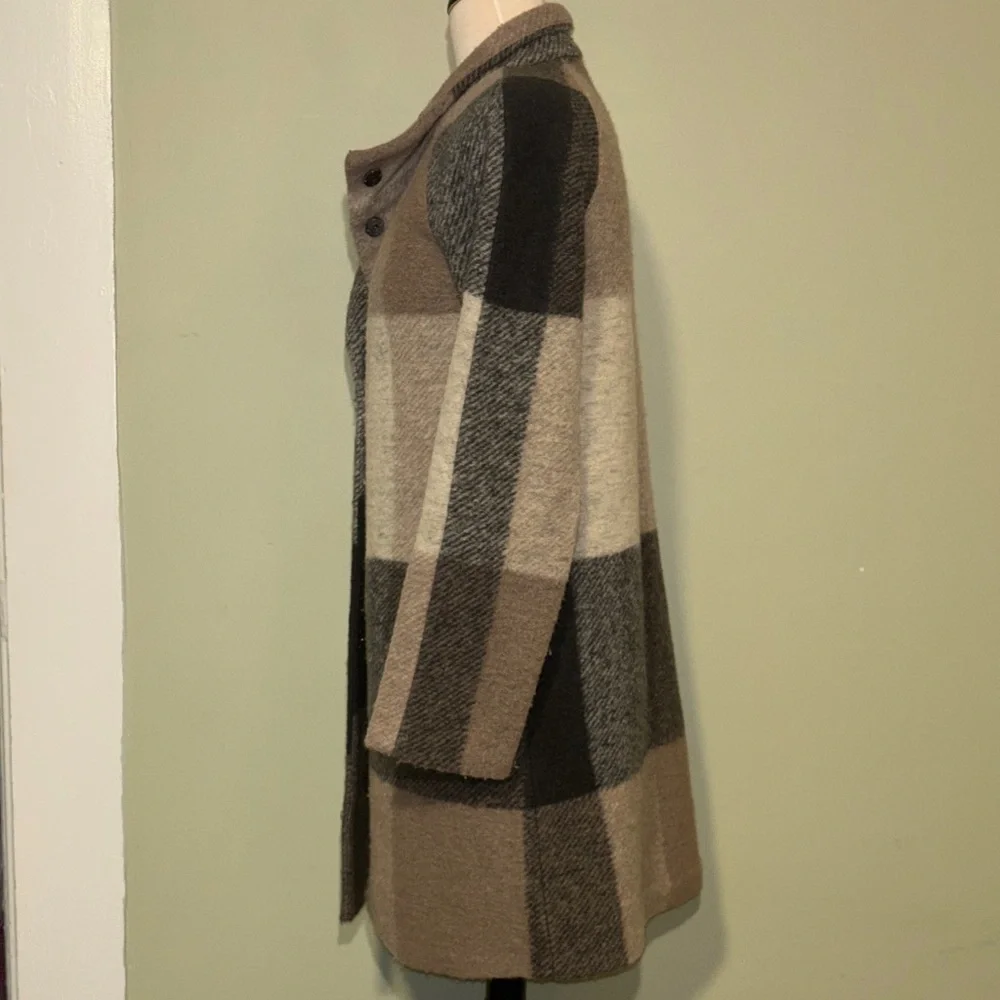 MERCER & MADISON Chic Plaid Wool Blend Jacket in Women’s size small - Picture 4 of 11